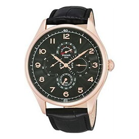 腕時計 パルサー SEIKO セイコー メンズ Pulsar PW9002 Stainless Steel Case Black Leather Mineral Men's Watch腕時計 パルサー SEIKO セイコー メンズ
