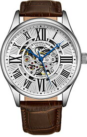 腕時計 ストゥーリングオリジナル メンズ Stuhrling Original Mens Atrium Skeleton Automatic Self Winding Mechanical Dress Watch with Premium Leather Band腕時計 ストゥーリングオリジナル メンズ