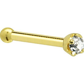 ボディキャンディー ボディピアス アメリカ 日本未発売 ウォレット Solid 14k Yellow Gold 1.5mm (0.015 cttw) Genuine Diamond Nose Stud Bone 20 Gauge 1/4"ボディキャンディー ボディピアス アメリカ 日本未発売 ウォレット