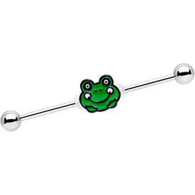 ボディキャンディー ボディピアス アメリカ 日本未発売 ウォレット Body Candy Steel Smiling Green Frog Helix Earring Industrial Barbell Piercing 14 Gauge 38mmボディキャンディー ボディピアス アメリカ 日本未発売 ウォレット