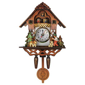 カッコー時計 インテリア 壁掛け時計 海外モデル アメリカ Vosarea Wooden Wall Clock,Small Clock Decor,Cuckoo Shaped Clock Antique Pendulum for Home Kids Room Bedroom Decorカッコー時計 インテリア 壁掛け時計 海外モデル アメリカ