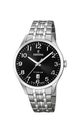 腕時計 フェスティナ フェスティーナ スイス メンズ Festina Mens Analogue Quartz Watch with Titanium Strap F20466/3, Black, Bracelet腕時計 フェスティナ フェスティーナ スイス メンズ