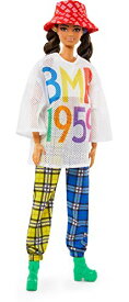 バービー バービー人形 ファッショニスタ Barbie BMR1959 Fully Poseable Fashion Doll (Brunette, 12-inch) Wearing Mesh T-Shirt, Plaid Joggers and Bucket Hatバービー バービー人形 ファッショニスタ