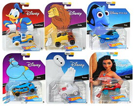 ホットウィール マテル ミニカー ホットウイール Hot Wheels 2019 Disney/Pixar Character Cars Series 4, Set of 6 Collectible Die Cast Toy Cars Moana, Dory, Donald Duck, Genie, Simba, Baymaxホットウィール マテル ミニカー ホットウイール