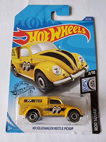 ホットウィール Hot Wheels '49フォルクスワーゲンビートル ピックアップ ロッドスクワッド2/10 95/250 イエロー  Volkswagen Beetle ビークル ミニカー | angelica