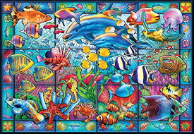 ジグソーパズル 海外製 アメリカ Buffalo Games - Stained Glass Aquarium - 2000 Piece Jigsaw Puzzle, White for Adults Challenging Puzzle Perfect for Game Nights - 2000 Piece Finished Size is 38.50 x 26.50ジグソーパズル 海外製 アメリカ