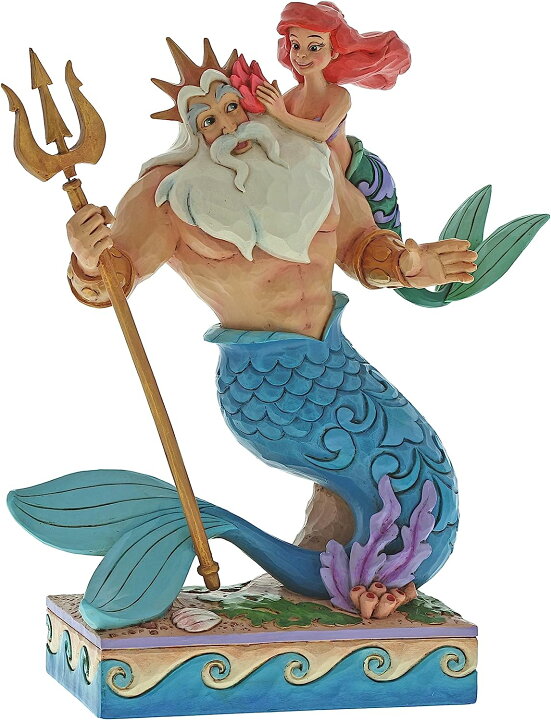 楽天市場 送料無料 エネスコ Enesco リトル マーメイド アリエルとトリトン王 フィギュア インテリア ディズニートラディション ジム ショア 約25センチ Angelica