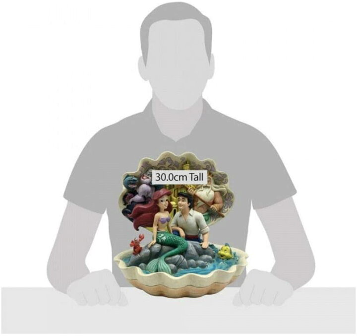 楽天市場 送料無料 エネスコ Enesco リトル マーメイド アリエルとエリック王子 貝殻シーン フィギュア インテリア ディズニートラディション ジム ショア 約センチ Angelica