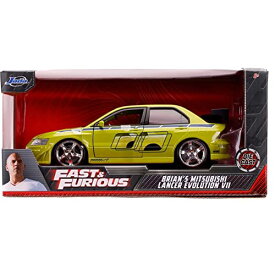 ジャダトイズ ミニカー ダイキャスト アメリカ Jada Toys Fast & Furious 1:24 Brian's Mitsubishi Lancer Evolution VII Die-cast Car, Toys for Kids and Adults, Lime Green (99788)ジャダトイズ ミニカー ダイキャスト アメリカ