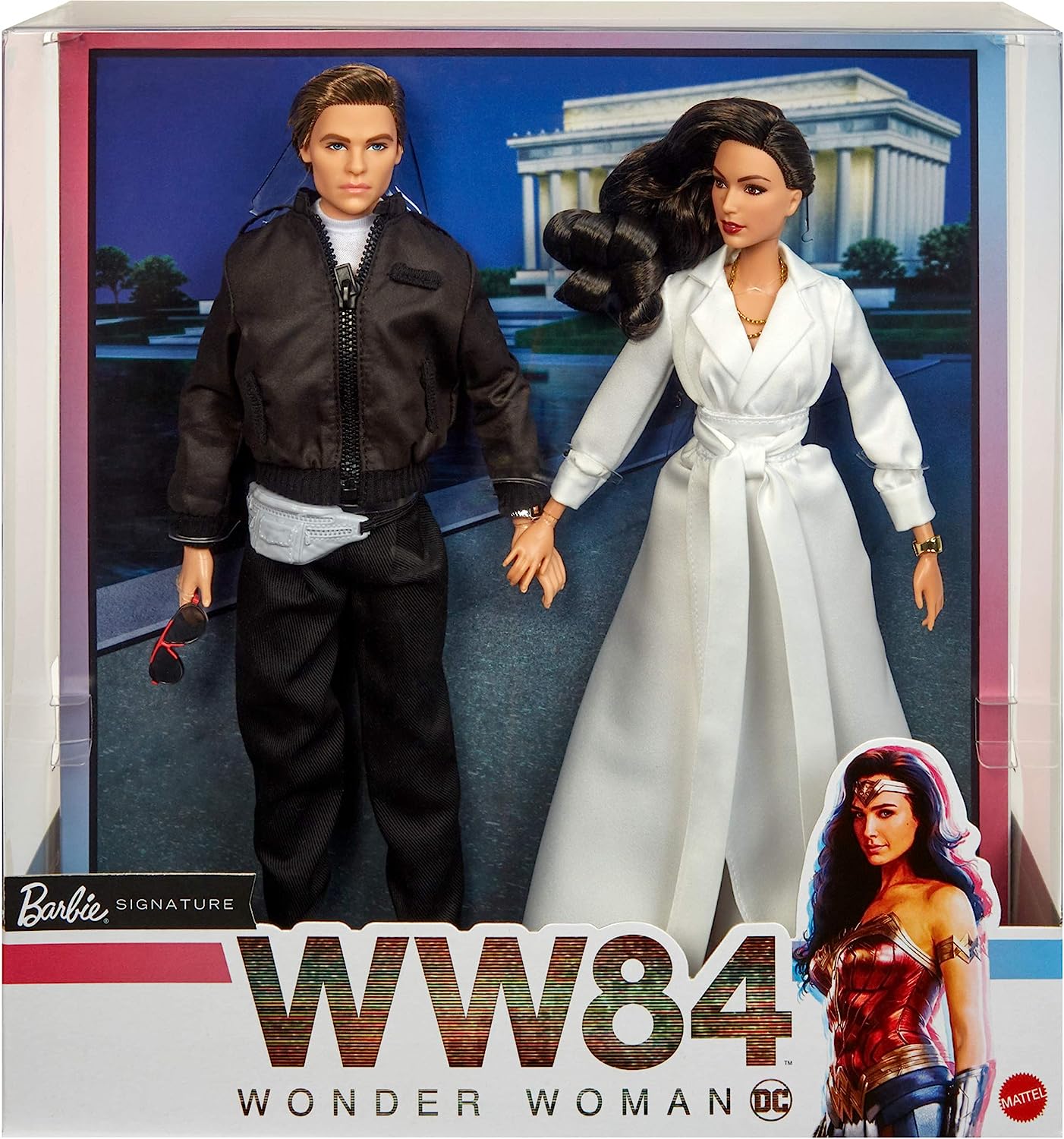 バービー バービー人形 Barbie Collector Wonder Woman 1984 2-Doll Gift Set with Diana  Prince Doll in Gala Gown and Steve Trevor Doll in Tracksuit, Plus