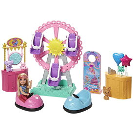 バービー バービー人形 Barbie Club Chelsea Carnival Playset with Blonde Small Doll, Pet & Accessories, Spinning Ferris Wheel, Bumper Cars & Moreバービー バービー人形