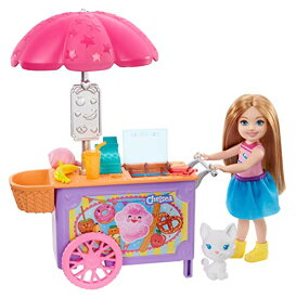 バービー バービー人形 Barbie Club Chelsea Doll and Snack Cart Playset, 6-inch Blonde with Pet Kitten and Accessories, Gift for 3 to 7 Year Oldsバービー バービー人形