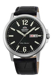 腕時計 オリエント メンズ ORIENT RA-AA0C04B Men's Commuter Leather Band Black Dial Day Date Automatic Watch腕時計 オリエント メンズ