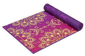 ヨガマット フィットネス Gaiam Yoga Mat Premium Print Reversible Extra Thick Non Slip Exercise & Fitness Mat for All Types of Pilates & Floor Workouts, Royal Bouquet, 68"L x 24"W x 6mm Thickヨガマット フィットネス