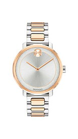 腕時計 モバード レディース Movado Women's BOLD Sugar Dial 2-Tone Watch with a Flat Dot, Silver/Gold/Pink (3600504)腕時計 モバード レディース