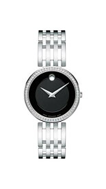 腕時計 モバード レディース Movado Women's Esperanza Stainless Steel Watch with Diamond Accent Bezel, Silver/Black (607052)腕時計 モバード レディース