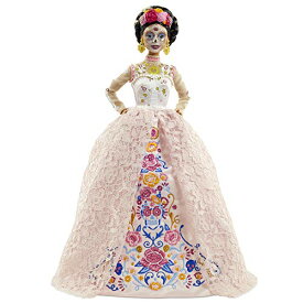 バービー バービー人形 【送料無料】Barbie Signature Dia De Muertos 2020 Doll (12-in Brunette) in Embroidered Lace Dress and Flower Crown, with Certificate of Authenticityバービー バービー人形