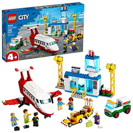 レゴ シティ LEGO City Central Airport 60261 Building Toy, with Passenger Charter Plane, Airport Building, Fuel Tanker, Baggage Truck, Cargo and 6 Minifigures, Great Gift for Kids (286 Pieces)レゴ シティ