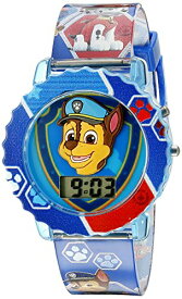 パウパトロール デジタル腕時計 盤面チェイスのイラストあり ブルーストラップ ケース35mm クオーツ キッズ ニコロデオン公式