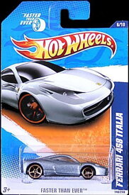 ホットウィール Hot Wheels フェラーリ 458 イタリア Faster Than Wver 6/10 146/244 シルバー Ferrari ビークル ミニカー