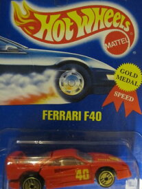 ホットウィール マテル ミニカー ホットウイール Ferrari F40 Hot Wheels 1994 Gold Medal Speed #69 Red with Golden Ultra Hot Wheels on Solid Blue Cardホットウィール マテル ミニカー ホットウイール