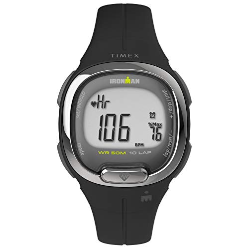 腕時計 タイメックス レディース TIMEX IRONMAN Transit Watch with Activity Tracking  Heart Rate 33mm ? Black Silver-Tone with Resin Strap腕時計 タイメックス レディース 市販