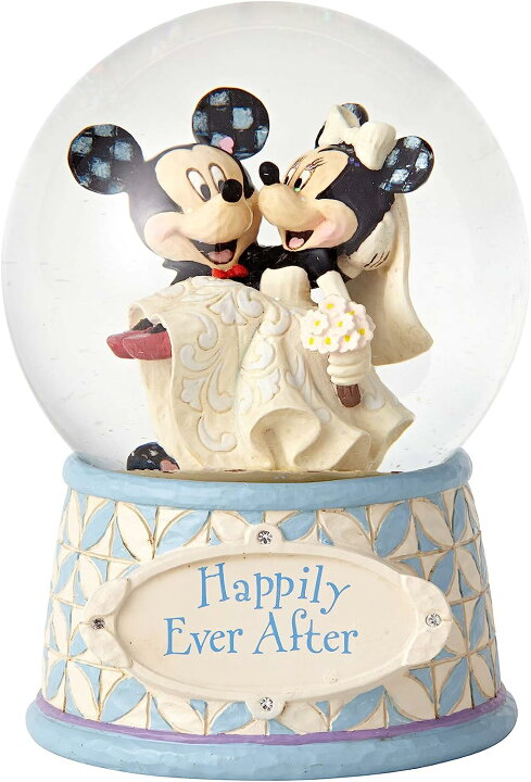 楽天市場 送料無料 エネスコ Enesco ミッキー ミニー ウェディングスノーグローブ Happily Ever After ディズニートラディション ジム ショア 約16センチ ミッキーマウス フィギュア インテリア Angelica