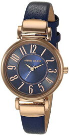 腕時計 アンクライン レディース Anne Klein Women's Easy-to-Read Navy Leather Strap Watch, AK/2156NVRG腕時計 アンクライン レディース
