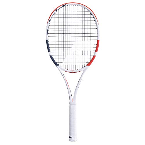 テニス ラケット 輸入 アメリカ バボラ Babolat Pure Strike 16/19 Tennis Racquet Racquet - Strung with 16g White Babolat Syn Gut at Mid-Range Tension (4 1/4