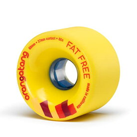 ウィール タイヤ スケボー スケートボード 海外モデル Orangatang Fat Free 65 mm 86a Freeride Longboard Skateboard Wheels w/Loaded Jehu V2 Bearings (Yellow, Set of 4)ウィール タイヤ スケボー スケートボード 海外モデル