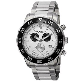 腕時計 アクリボスXXIV メンズ Akribos XXIV Men's 'Ultimate' Swiss Chronograph Watch - 3 Multifunction Black and White Subdials with Date Window on Stainless Steel Bracelet - AK669腕時計 アクリボスXXIV メンズ