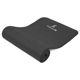 ヨガマット フィットネス ProsourceFit Extra Thick Yoga and Pilates Mat ?” (13mm) or 1" (25mm), 71-inch Long High Density Exercise Mat with Comfort Foam and Carrying Strap, Blackヨガマット フィットネス