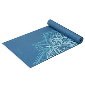 ヨガマット フィットネス Gaiam Yoga Mat Premium Print Extra Thick Non Slip Exercise & Fitness Mat for All Types of Yoga, Pilates & Floor Workouts, Indigo Point, 6mmヨガマット フィットネス