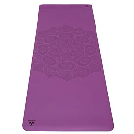 ヨガマット フィットネス Premium Clever Yoga Mat - Extra Safe Non Slip Yoga Mat Suitable For All Yoga Types - Workout Mat For Home Or On The Go - Includes Our Perfect Fit Mat Bag - Purpleヨガマット フィットネス