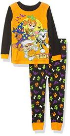 パウパトロール 子供服 パジャマ 4T 日本サイズ110相当 チェイス、マーシャル、ラブル、スカイ 複数キャラクター オレンジ/ブラック キッズ ファッション 男の子 女の子 ハロウィン
