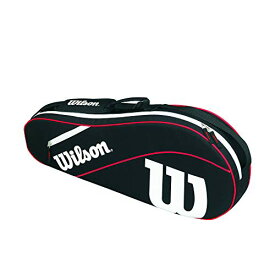 テニス バッグ ラケットバッグ バックパック Wilson Advantage III Triple Tennis Racket Bag - Black/White/Red, Holds up to 3 Racketsテニス バッグ ラケットバッグ バックパック