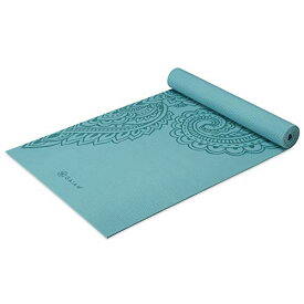 ヨガマット フィットネス Gaiam Yoga Mat Premium Print Non Slip Exercise & Fitness Mat for All Types of Yoga, Pilates & Floor Workouts, Paisley Frost, 5mm (05-64037)ヨガマット フィットネス