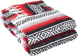ヨガマット フィットネス YogaDirect Deluxe Mexican Yoga Blanket, Red, 76-Inch x 57-Inchヨガマット フィットネス