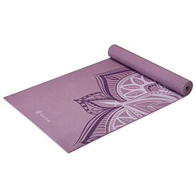 ヨガマット フィットネス Gaiam Yoga Mat Premium Print Non Slip Exercise & Fitness Mat for All Types of Yoga, Pilates & Floor Workouts, Violet Blush Point, 5mm (05-64034)ヨガマット フィットネス