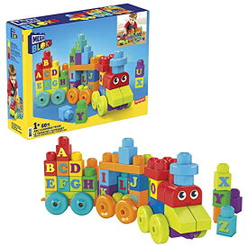 メガブロック メガコンストラックス 組み立て 知育玩具 MEGA BLOKS Fisher-Price ABC Blocks Building Toy, ABC Learning Train with 60 Pieces for Toddlers, For Kids Age 1+ Yearsメガブロック メガコンストラックス 組み立て 知育玩具
