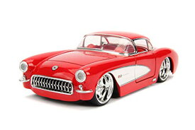 ジャダトイズ ミニカー ダイキャスト アメリカ Jada 1957 Chevrolet Corvette Red with Red Interior Bigtime Muscle 1/24 Diecast Model Car 31451ジャダトイズ ミニカー ダイキャスト アメリカ