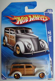 ホットウィール マテル ミニカー ホットウイール Hot Wheels 2010 HOT RODS 3/10, TAN/White '37 Ford 141/240ホットウィール マテル ミニカー ホットウイール