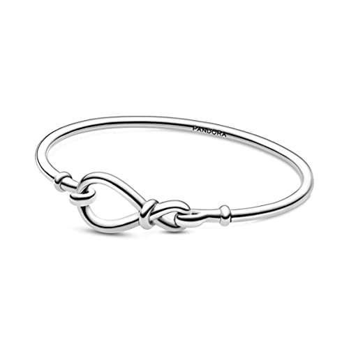 パンドラ ブレスレット チャーム アクセサリー ブランド 【送料無料】Pandora Jewelry Infinity Knot Bangle  Bracelet for Women - Sterling Silver - 7.5