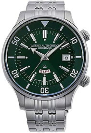 腕時計 オリエント メンズ ORIENT RA-AA0D03E1HB Men's Weekly King Diver Stainless Steel Green Dial Day Date Automatic Watch腕時計 オリエント メンズ