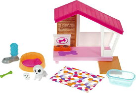 バービー バービー人形 Barbie Mini Playset with 2 Pet Puppies, Doghouse and Pet Accessories, Gift for 3 to 7 Year Oldsバービー バービー人形