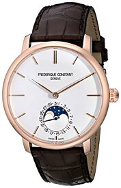 腕時計 フレデリックコンスタント メンズ FC705V4S4 Frederique Constant Men's FC705X4S4 Slim Line Rose Gold-Plated Automatic Watch with Brown Leather Band腕時計 フレデリックコンスタント メンズ FC705V4S4