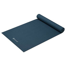 ヨガマット フィットネス Gaiam Yoga Mat Premium Solid Color Reversible Non Slip Exercise & Fitness Mat for All Types of Yoga, Pilates & Floor Workouts, Marine, 6mmヨガマット フィットネス