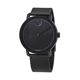 腕時計 モバード メンズ Movado Bold Black Dial Men's Stainless Steel Mesh Watch 3600562腕時計 モバード メンズ