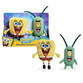 スポンジボブ カートゥーンネットワーク Spongebob キャラクター アメリカ限定多数 Nickelodeon Spongebob Squarepants 2-Piece Plush Set, 7-Inch Spongebob and 6-Inch Plankton, Kidスポンジボブ カートゥーンネットワーク Spongebob キャラクター アメリカ限定多数