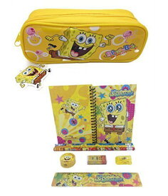 スポンジボブ カートゥーンネットワーク Spongebob キャラクター アメリカ限定多数 Disney Spongebob Squar Pants Combo Stationary Set + Pencil Pouchスポンジボブ カートゥーンネットワーク Spongebob キャラクター アメリカ限定多数